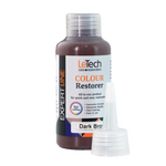 LeTech Colour Restorer bottle for dark brown on a white background