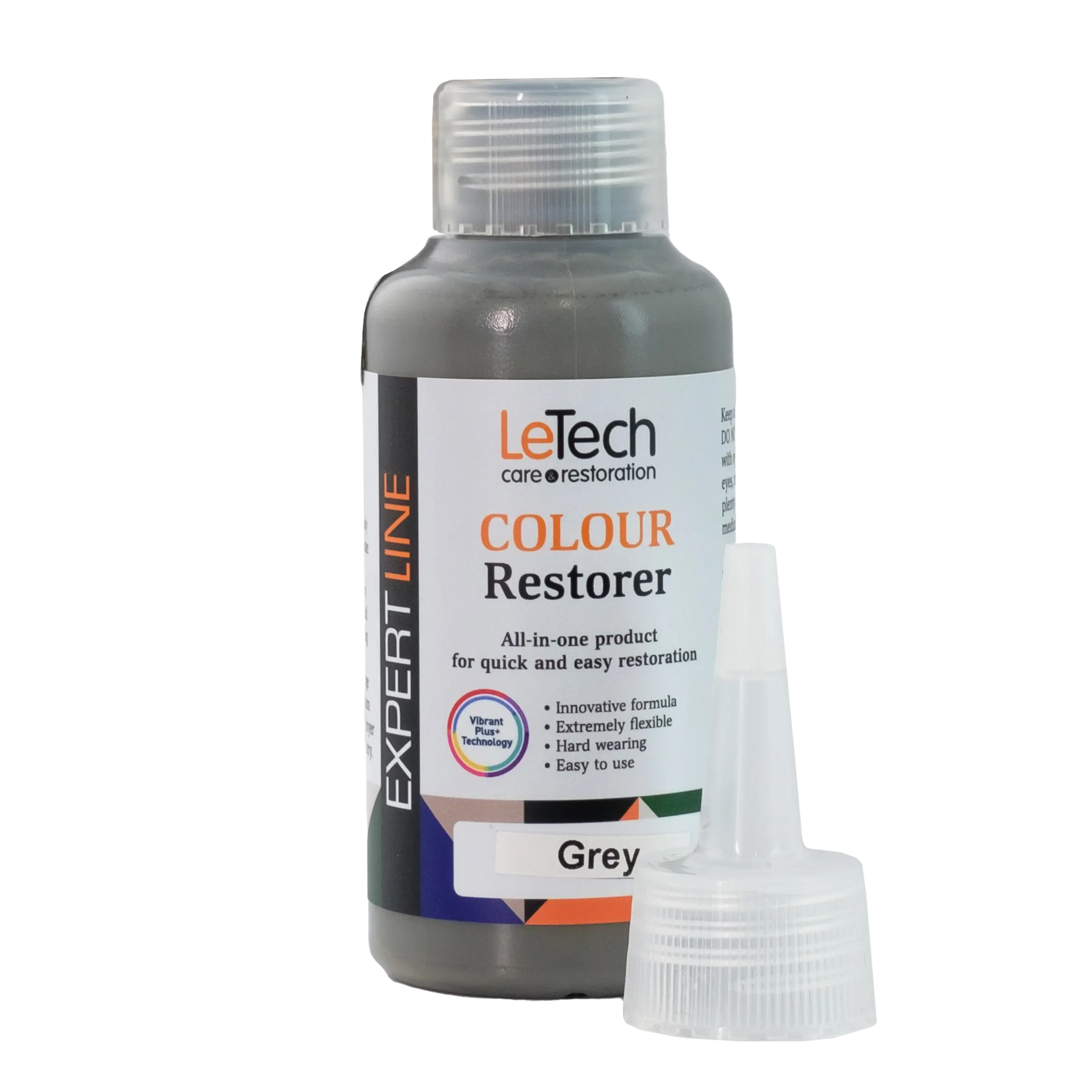 LeTech Colour Restorer bottle for grey on a white background