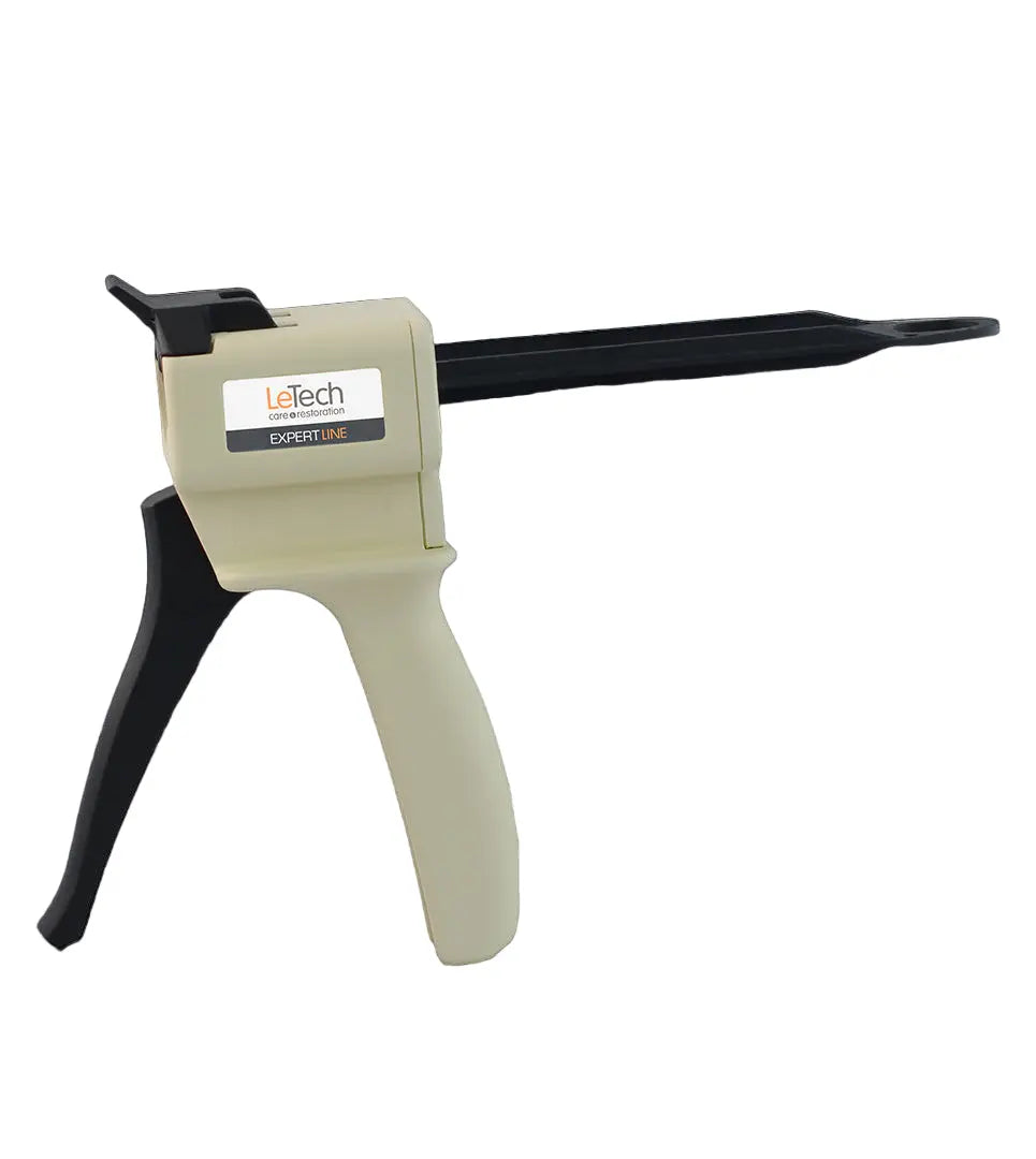 LeTech caulking gun on a white background