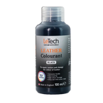 LeTech leather colourant bottle for black on a white background
