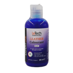 Bottle of LeTech leather colourant on a white background