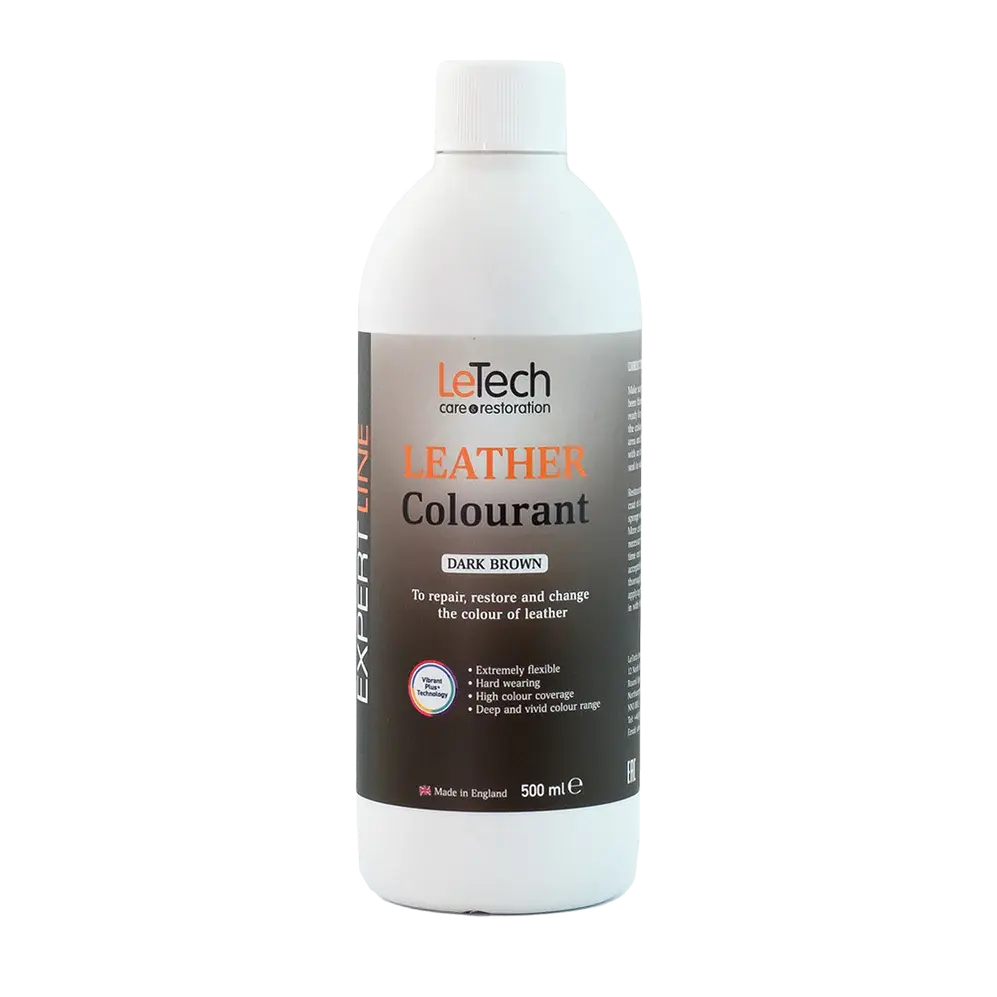 LeTech leather colourant bottle on a white background