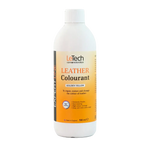 LeTech leather colourant bottle with orange label on a white background