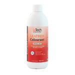 LeTech leather colourant bottle with red label on a white background