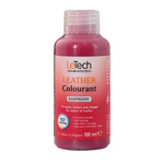 LeTech Leather Colourant bottle in raspberry color on a white background