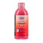 LeTech Leather Colourant bottle in red on a white background