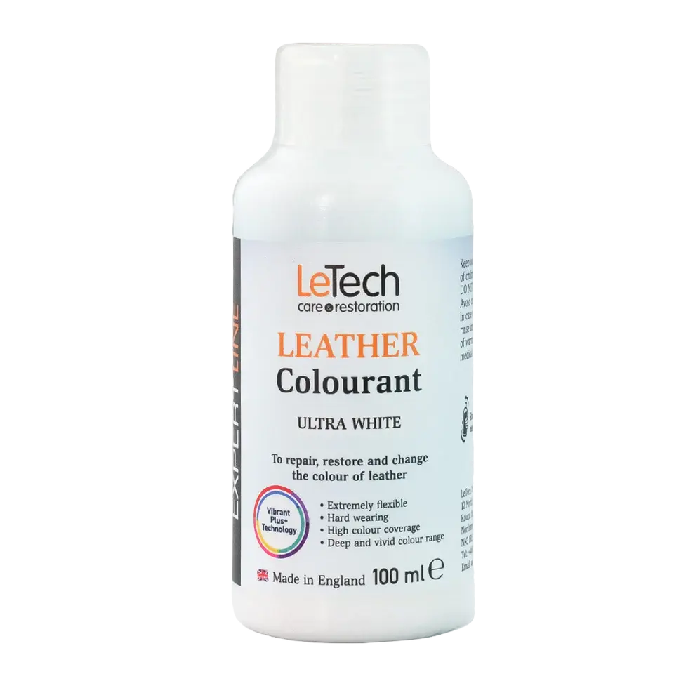 LeTech leather colourant bottle on a white background