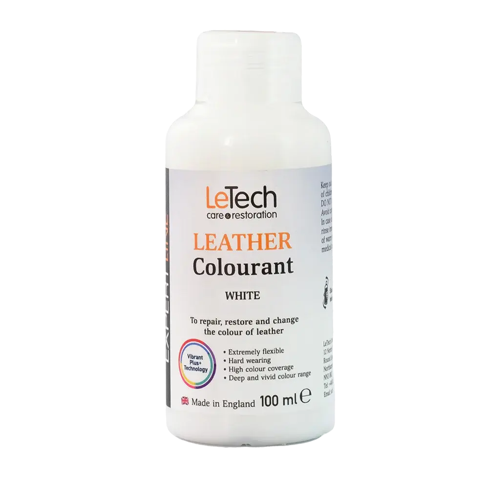 LeTech leather colourant bottle on a white background