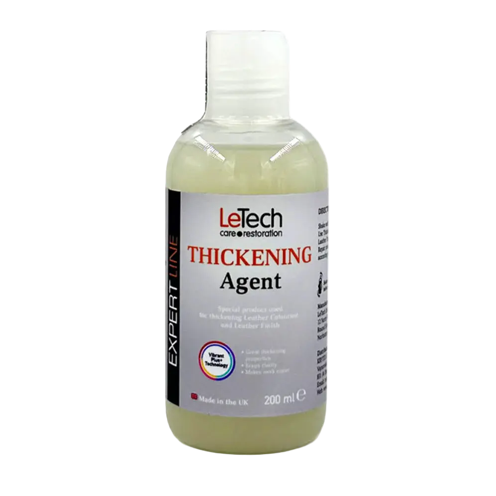 Bottle of LeTech Thickening Agent on a white background