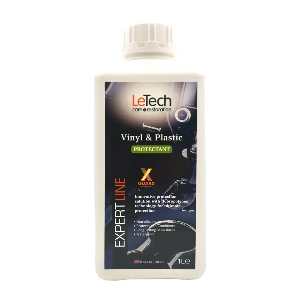 LeTech Vinyl & Plastic Protectant bottle on a white background