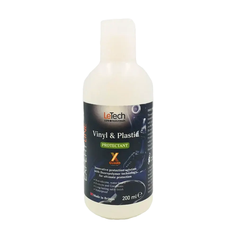 LeTech Vinyl & Plastic Protectant bottle on a white background